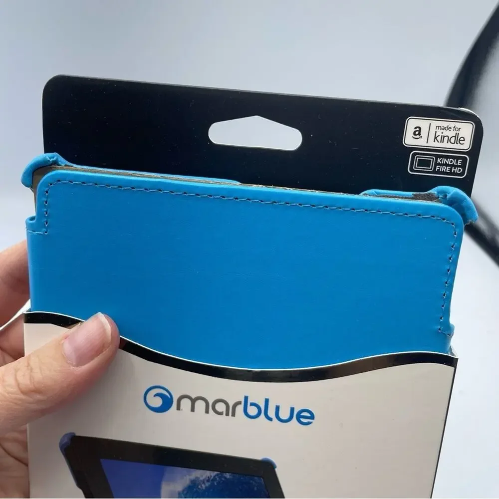 Kindle Fire HD Blue Slim Hybrid Case Marblue